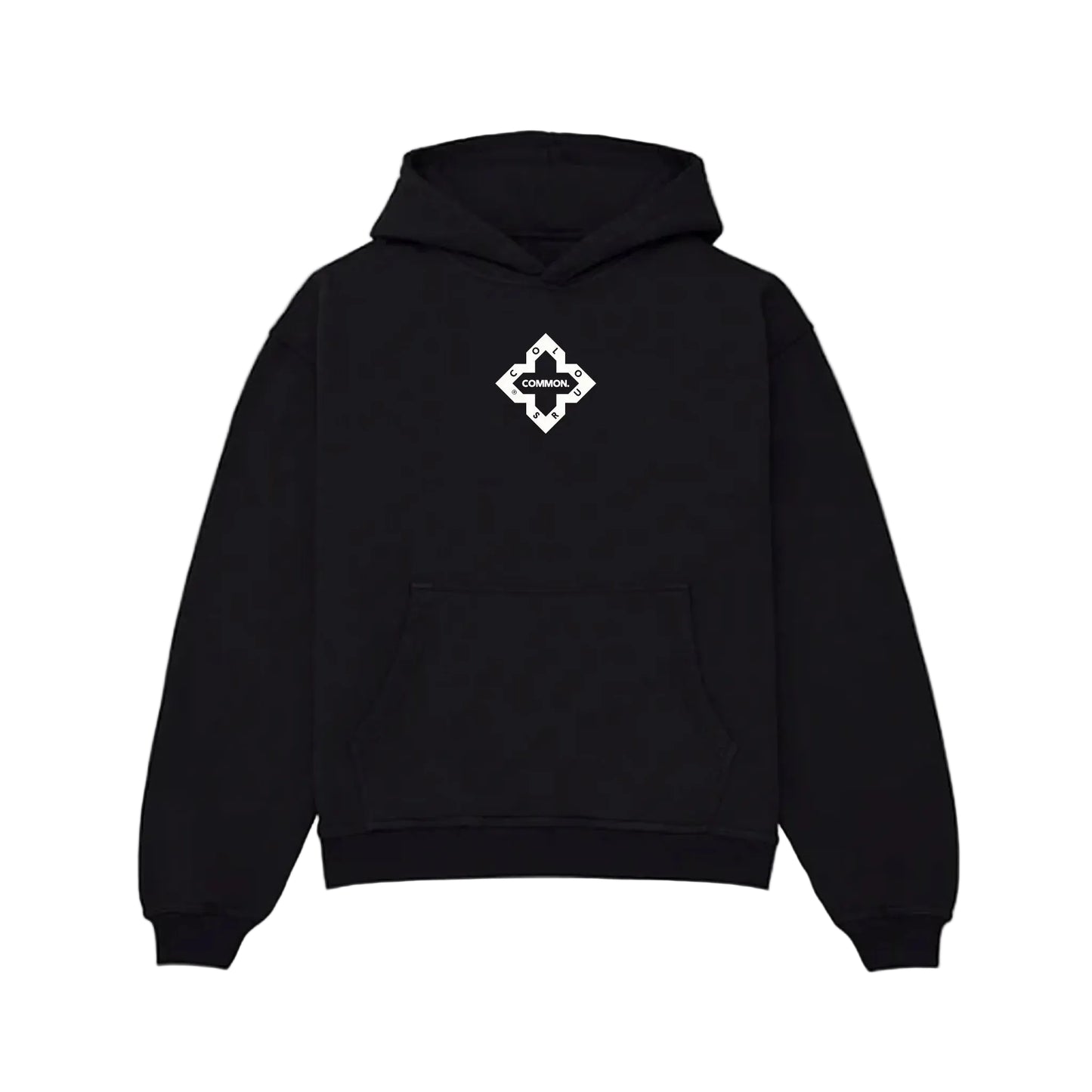 Black 'Logo' Print Hoodie