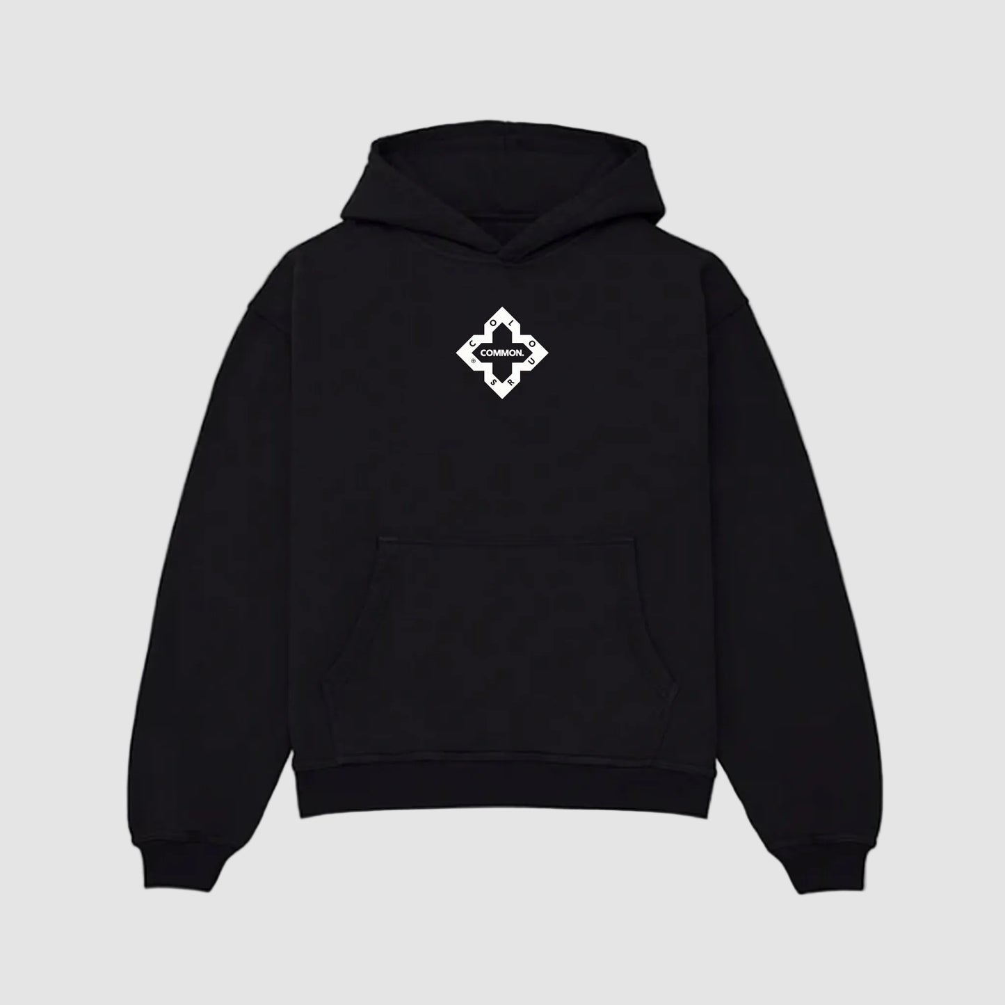 Black 'Logo' Print Hoodie