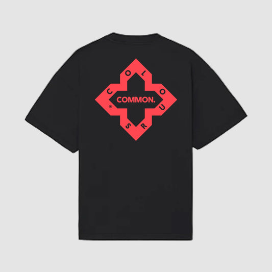 Black 'Logo' Print T-Shirt