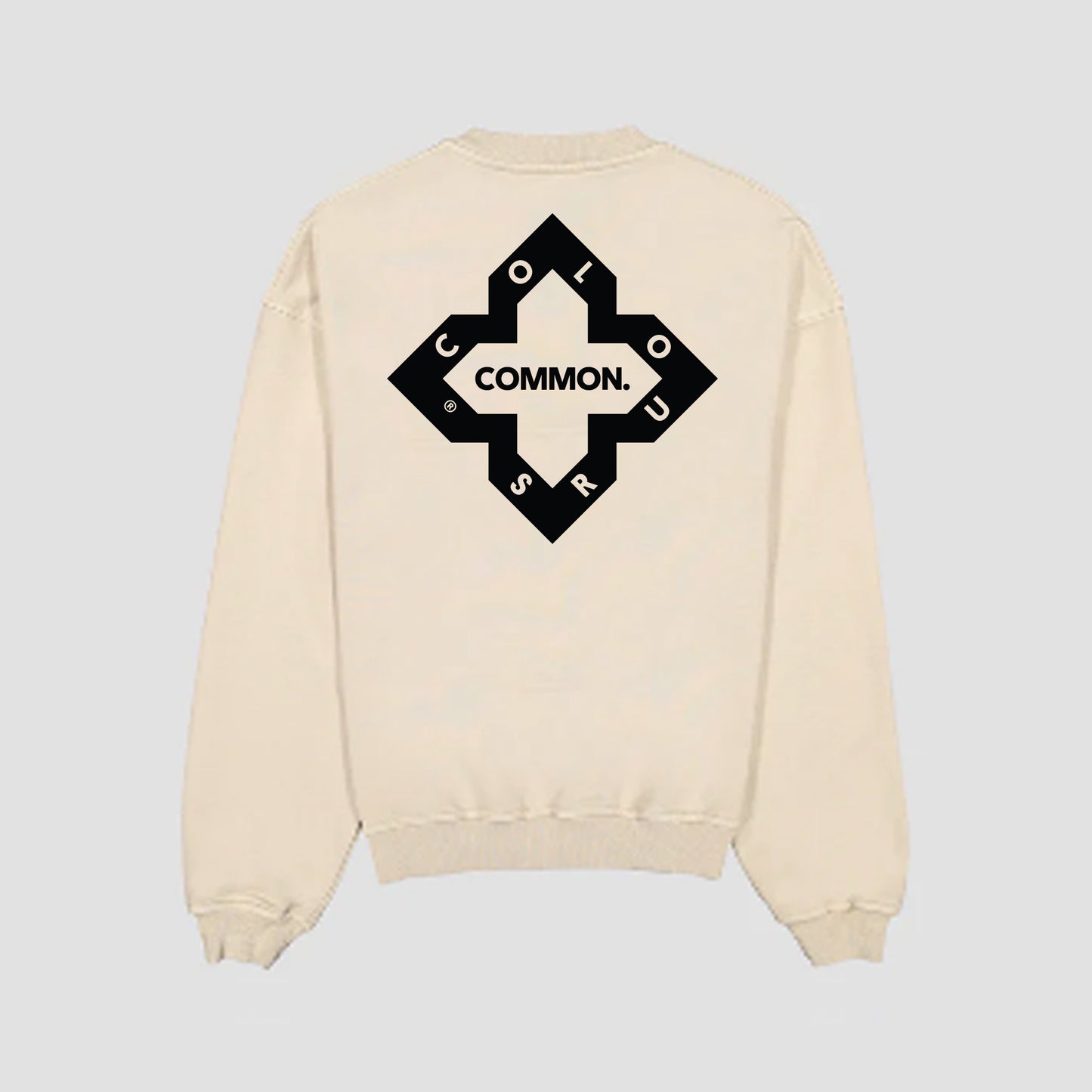 Beige 'Logo' Print Sweatshirt