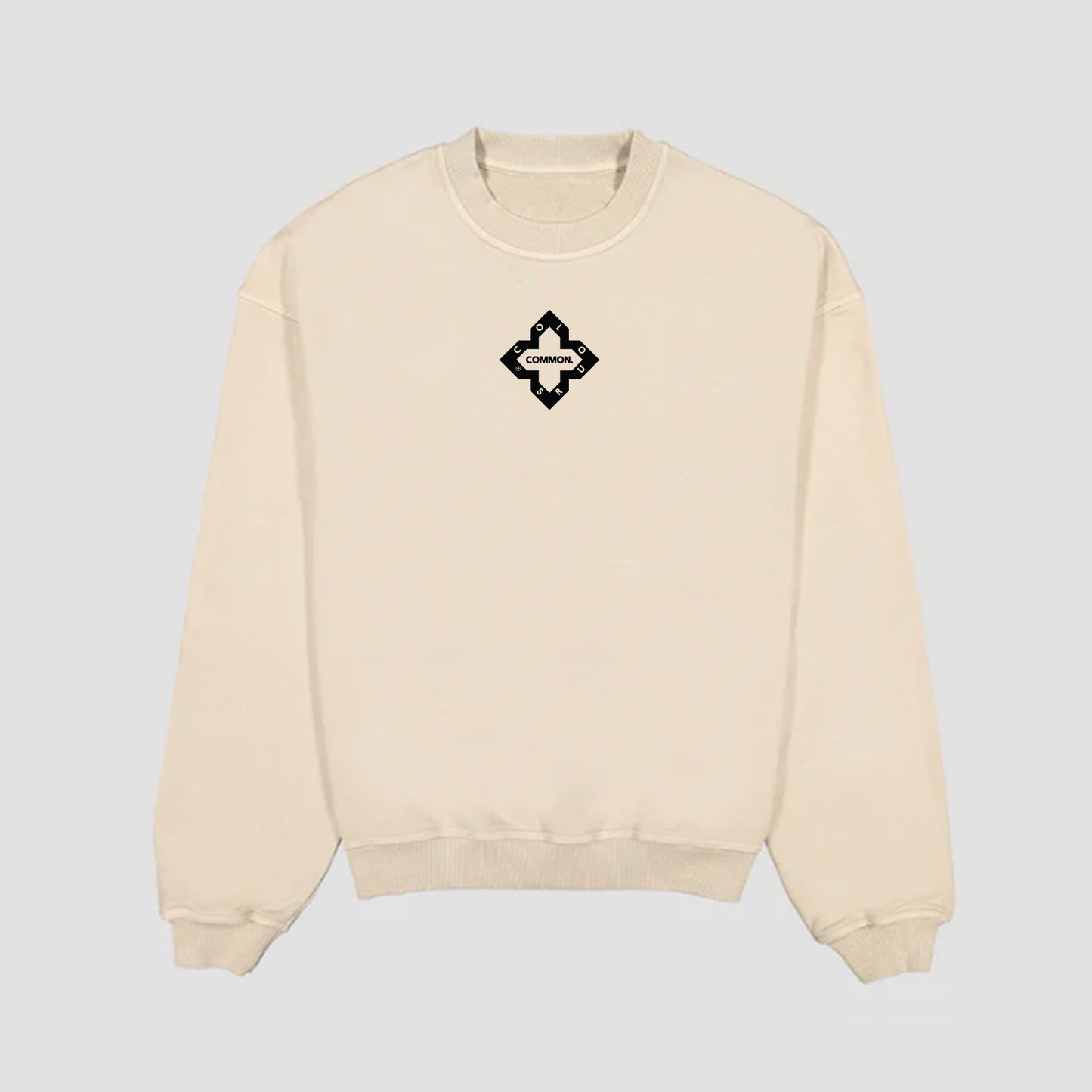 Beige 'Logo' Print Sweatshirt