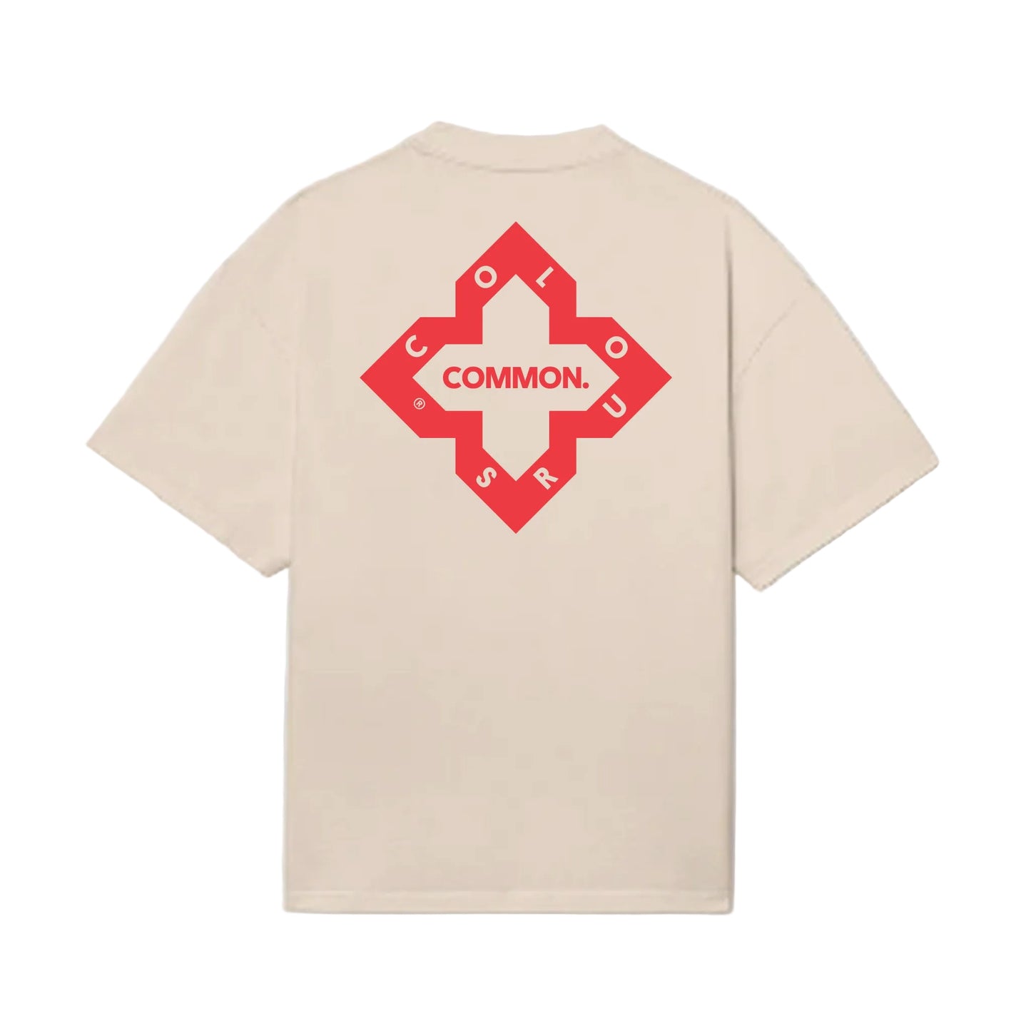 Beige 'Logo' Print T-Shirt