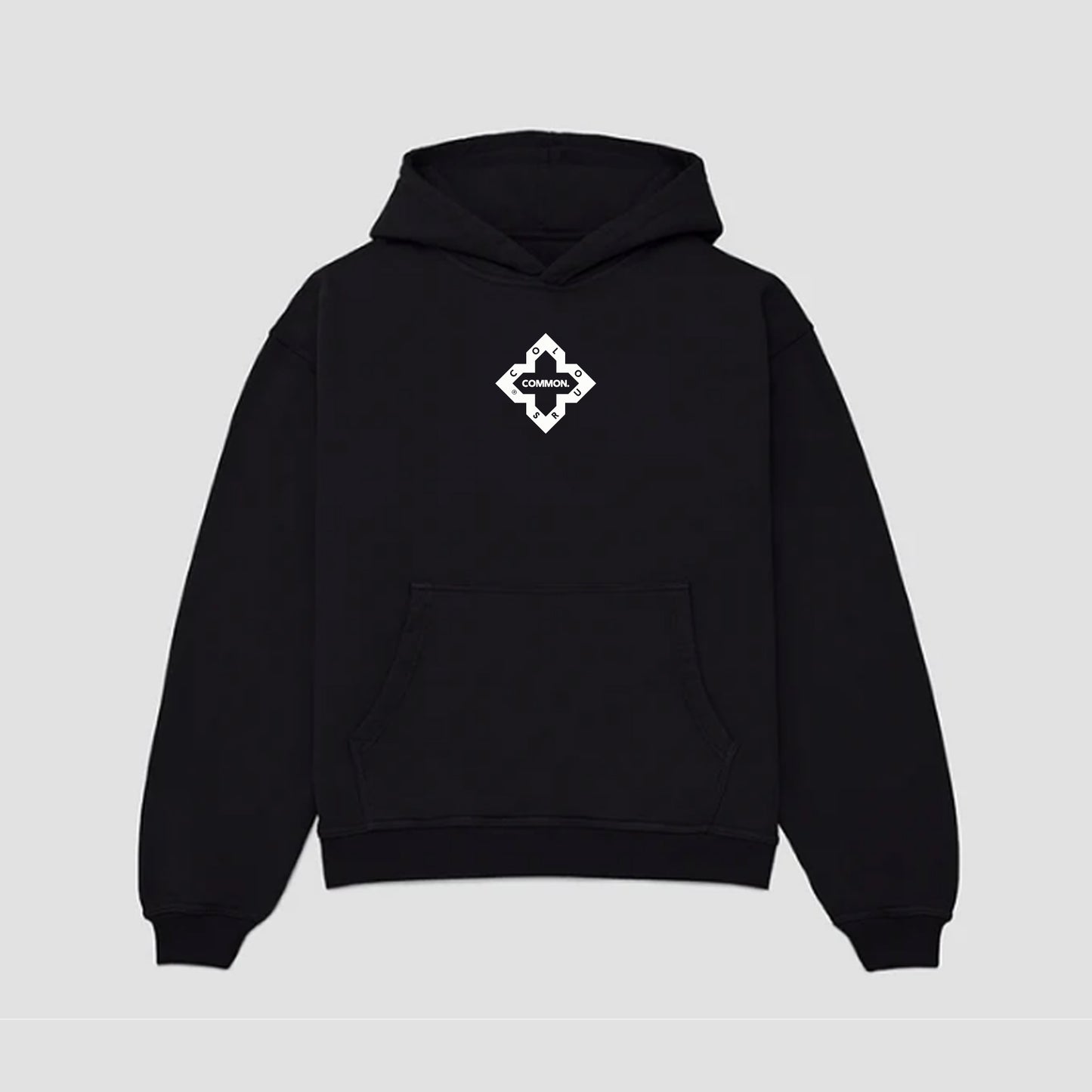 Black 'Logo' Print Hoodie