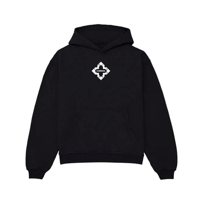Black 'Logo' Print Hoodie