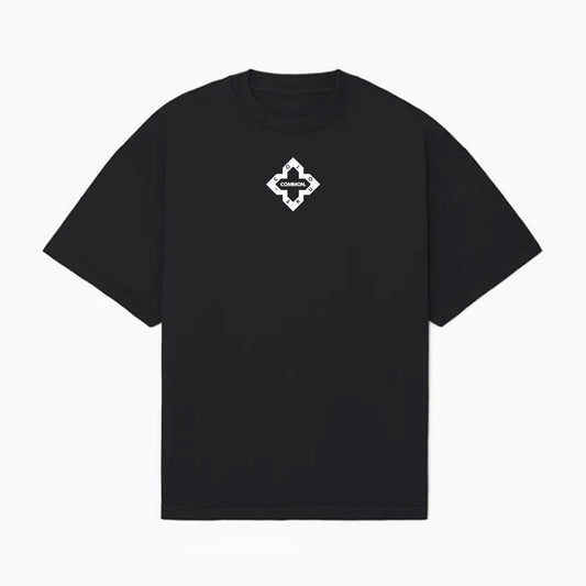 Black 'Logo' Print T-Shirt