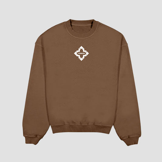 (PRE-ORDER) - Brown 'Logo' Print Sweatshirt - DELIVERY 4-5 WEEKS