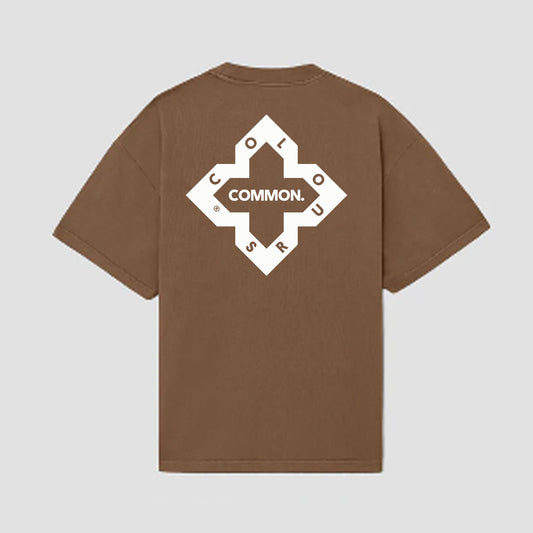 (PRE-ORDER) Brown 'Logo' Print T-Shirt - DELIVERY 4-5 WEEKS