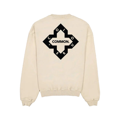 Beige 'Logo' Print Sweatshirt