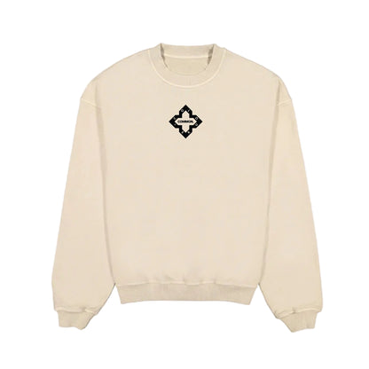 Beige 'Logo' Print Sweatshirt