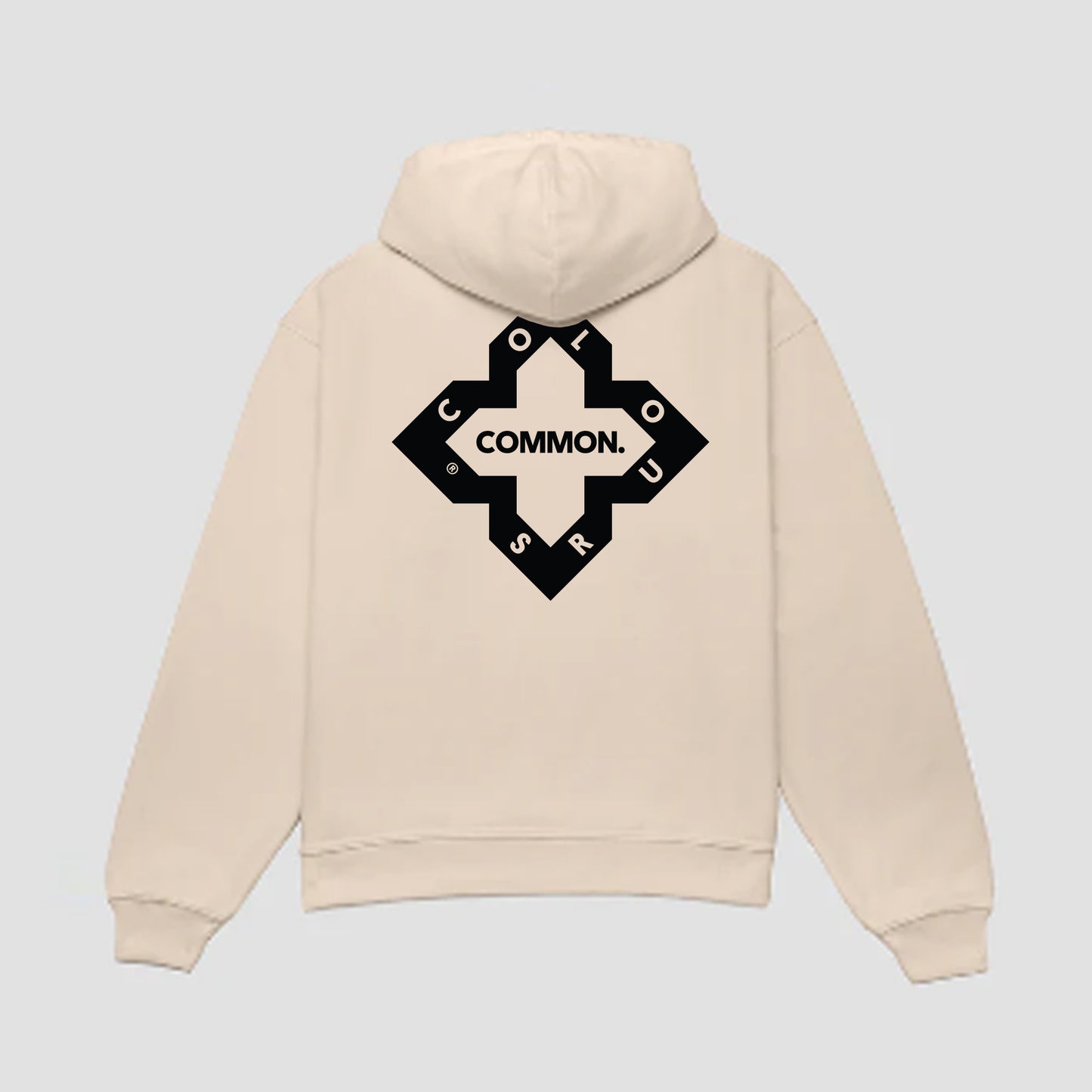 (PRE-ORDER) - Beige 'Logo' Print Hoodie - DELIVERY 4-5 WEEKS