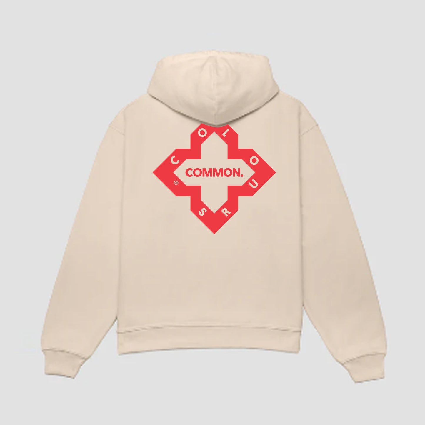 (PRE-ORDER) - Beige 'Logo' Print Hoodie - DELIVERY 4-5 WEEKS