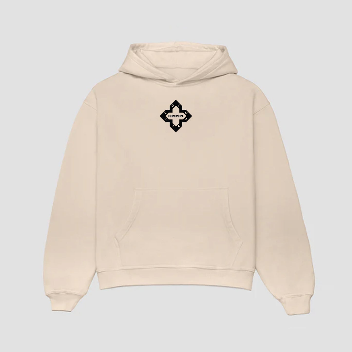 (PRE-ORDER) - Beige 'Logo' Print Hoodie - DELIVERY 4-5 WEEKS