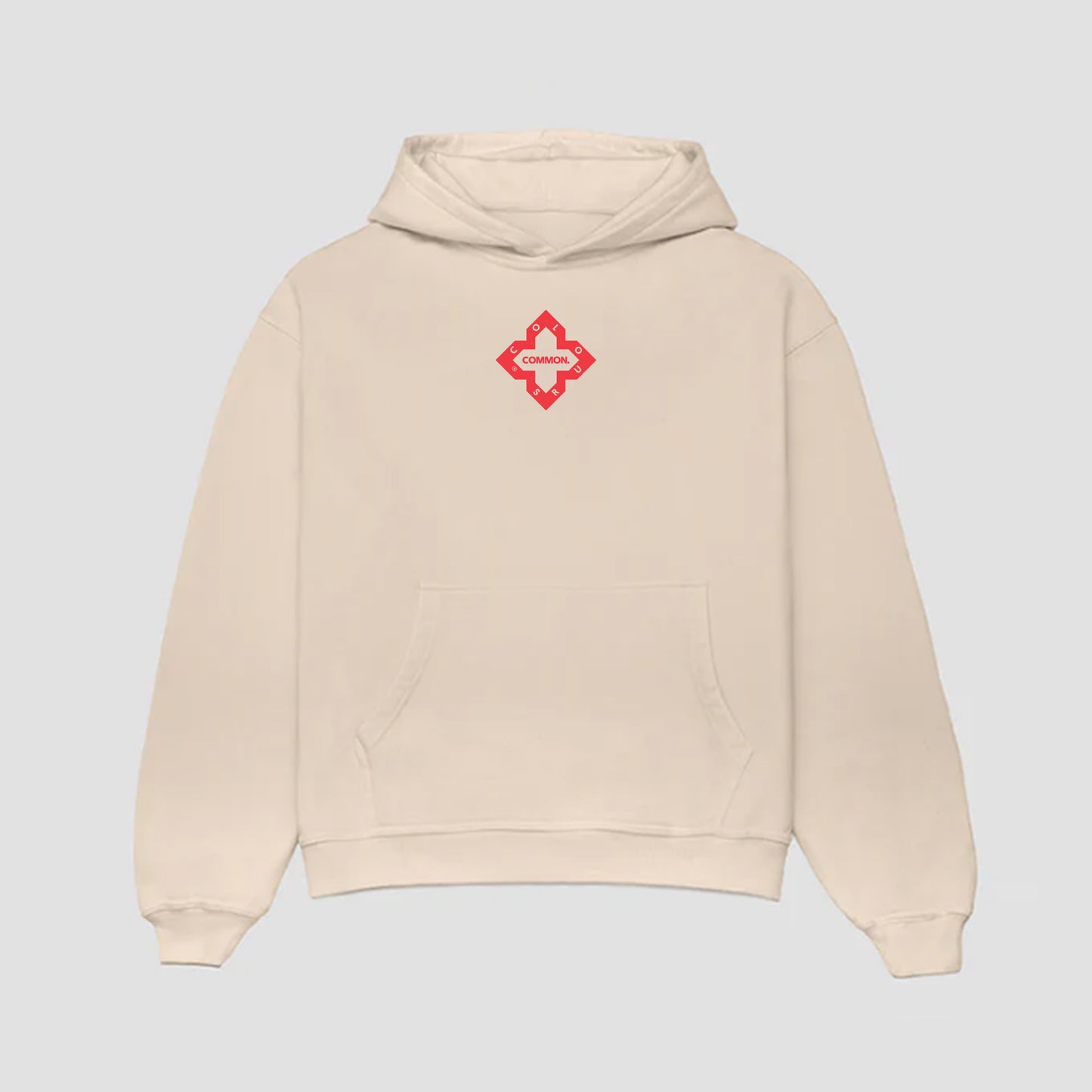 (PRE-ORDER) - Beige 'Logo' Print Hoodie - DELIVERY 4-5 WEEKS