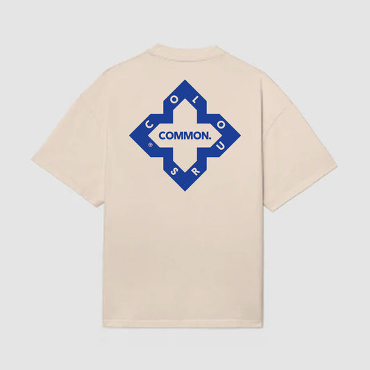 (PRE-ORDER) Beige 'Logo' Print T-Shirt - DELIVERY 4-5 WEEKS