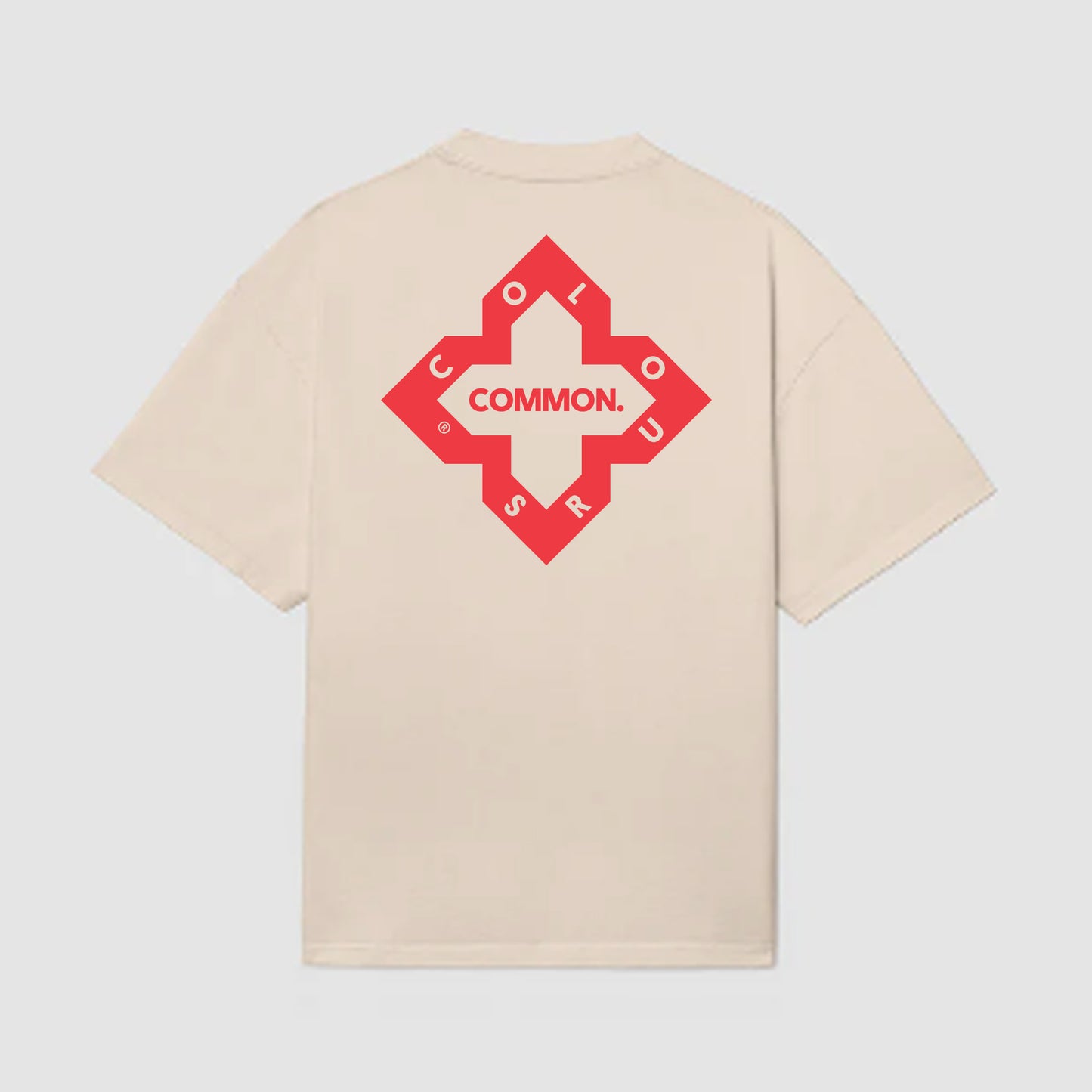 Beige 'Logo' Print T-Shirt