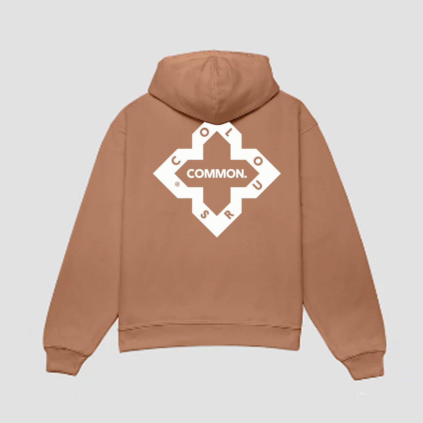 (PRE-ORDER) - Light Brown 'Logo' Print Hoodie - DELIVERY 4-5 WEEKS