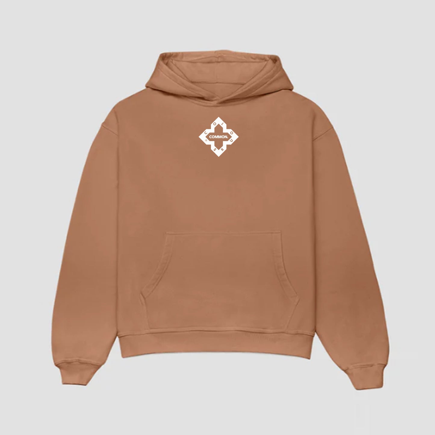 (PRE-ORDER) - Light Brown 'Logo' Print Hoodie - DELIVERY 4-5 WEEKS