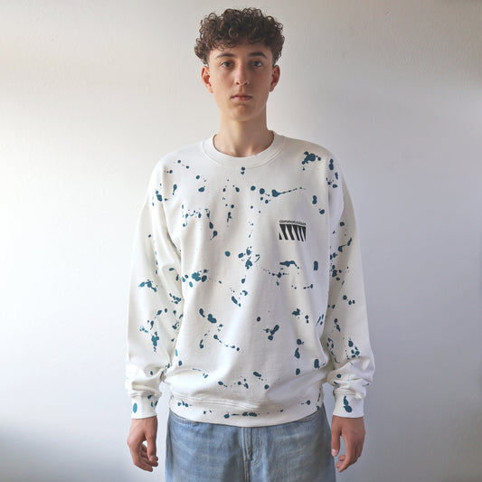 One-of-a-kind Hand Applied Paint Splatter Sweatshirt