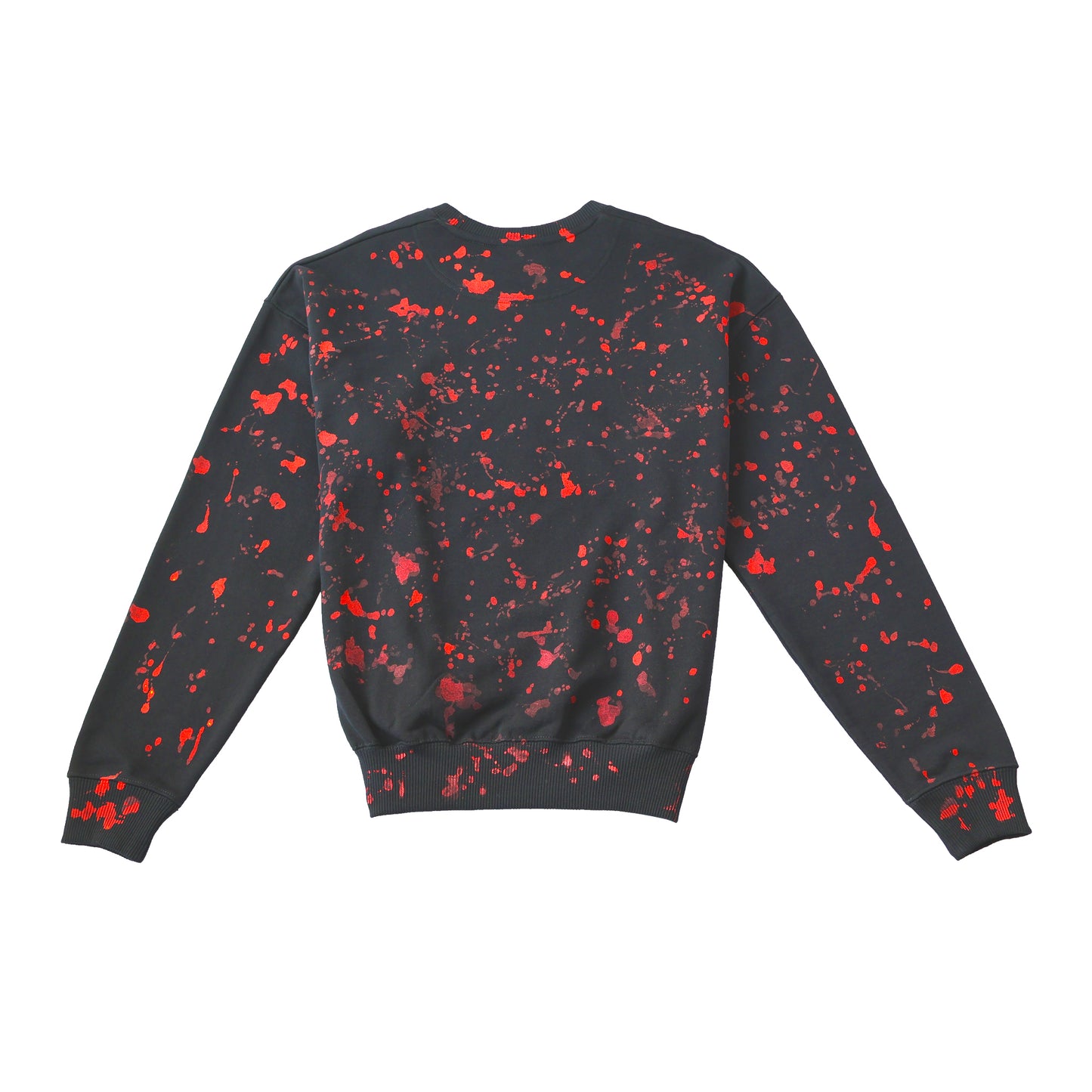 Paint Splatter Sweatshirt with Embroidered Logo